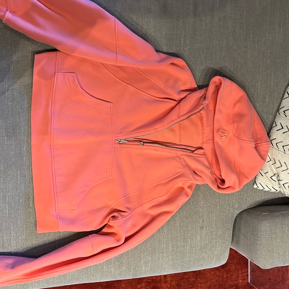 Lululemon half zip scub pink preppy